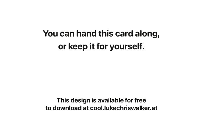 Preview of the back of the default card